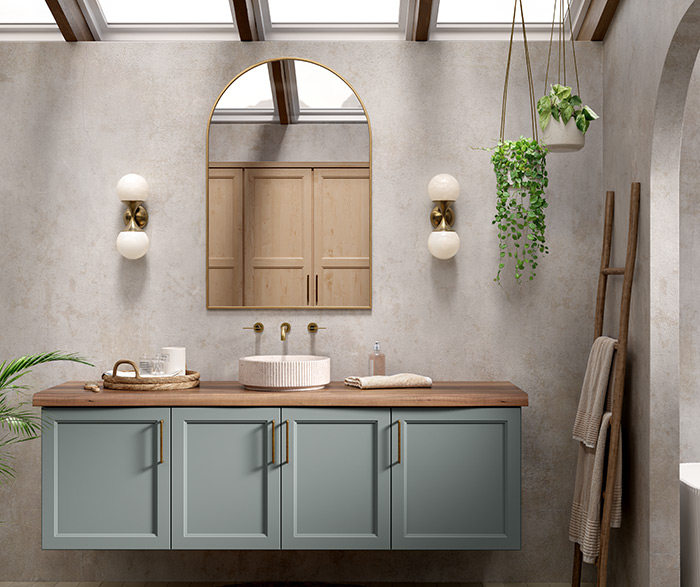 Floating Blue Vanity
